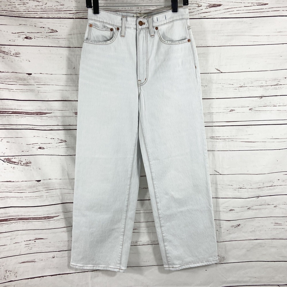 Madewell Jeans Women's 27 Blue The Perfect Vintage Wide-Leg Crop Denim New